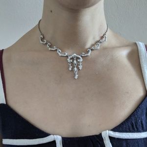 Cubic Zirconia Chandelier Necklace